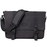VASCHY Messenger Bag, Lightweight Man Bag 14 inch Laptop Shoulder Bag Water Resistant Briefcase Work Bag with Padded Shoulder Strap and Laptop Sleeve for Women for Business College Travel (Black)